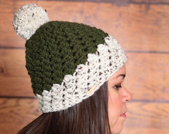 Crochet Beanie Pattern, Texture Beanie Pattern, Winter Hat Pattern, For Beginners, Crochet Toque Pattern, Easy Crochet Hat Pattern, With Pom