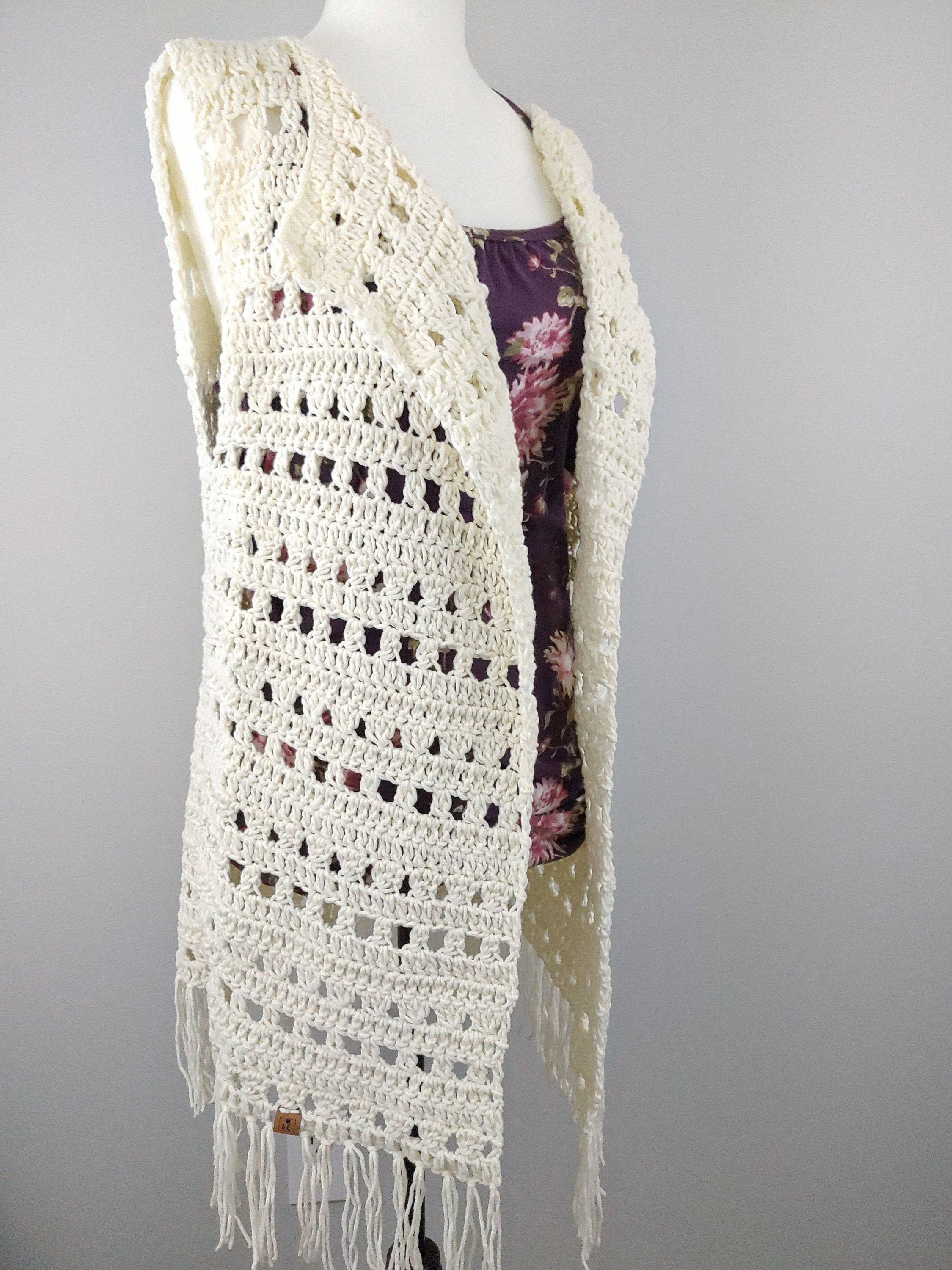 Knit Fringe Vest - Etsy