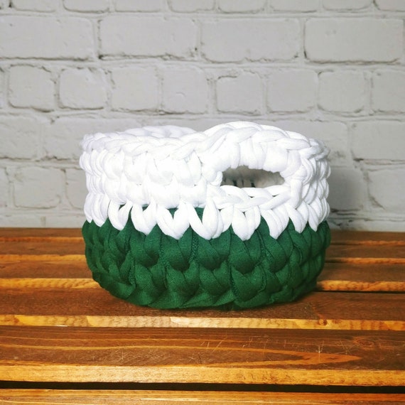 Kleiner Hakelkorb Dark Green Bad Decor Bedroom Organization Baskets Umweltfreundliche Makeup Storage Container Kids Room Toy Bins