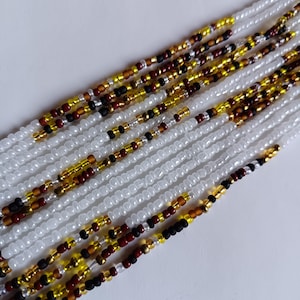 Earth Tone and White Waist Beads
