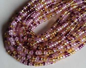 Lavender Gold Aura Waist Beads