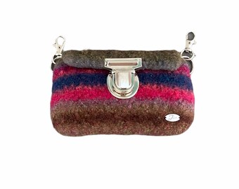 handmade bag party bag festival bag practical travel bag brown green Hip bag purple blue small waist bag