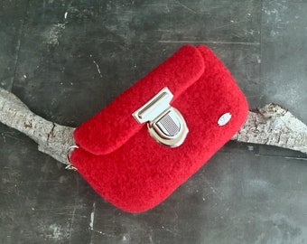 Red belt bag for party, small bag is a beautiful accessory