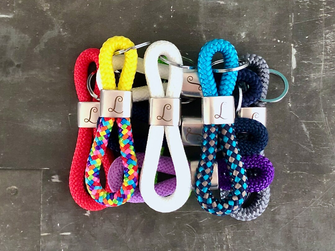 Key Rings Made of Sail Rope and Silver Colored Key Rings, Gift for ...