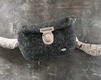 Grey belt bag felt for women and men