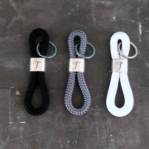 Letter T Key Rings Made of Sail Rope and Silver Colored Key Rings - Etsy