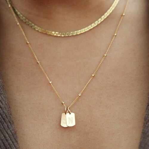 dainty dog tag necklace
