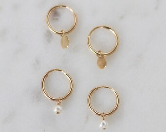 Tiny Hoop Earrings - Gold Hoop Earrings - Mini Hoop Earrings - Cartilage Hoop - Small Hoop Earrings - Gold Tiny Hoop - Christmas Gift