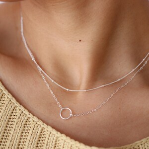 Sterling silver stackable sale necklaces