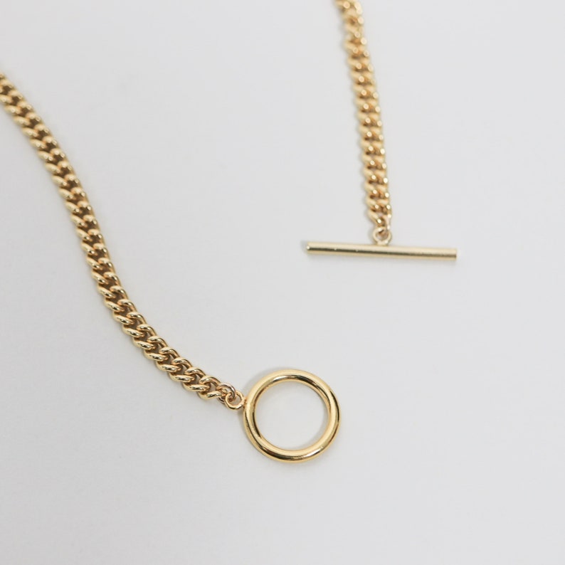 Toggle Clasp Necklace Toggle Pendant Layering Chain Etsy