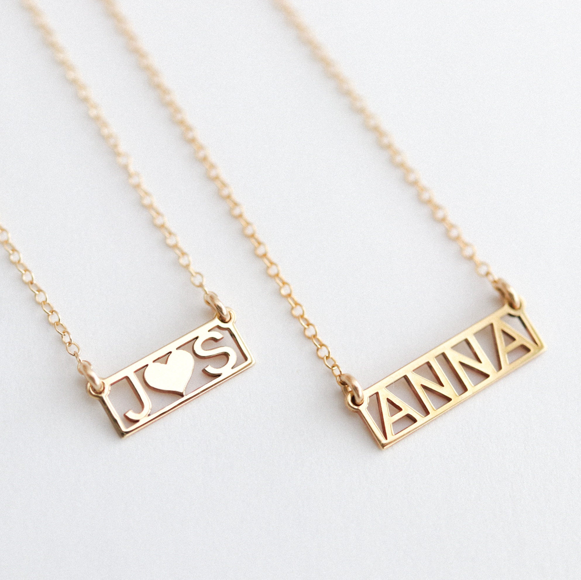 Personalized Name Necklace Bar Name 
