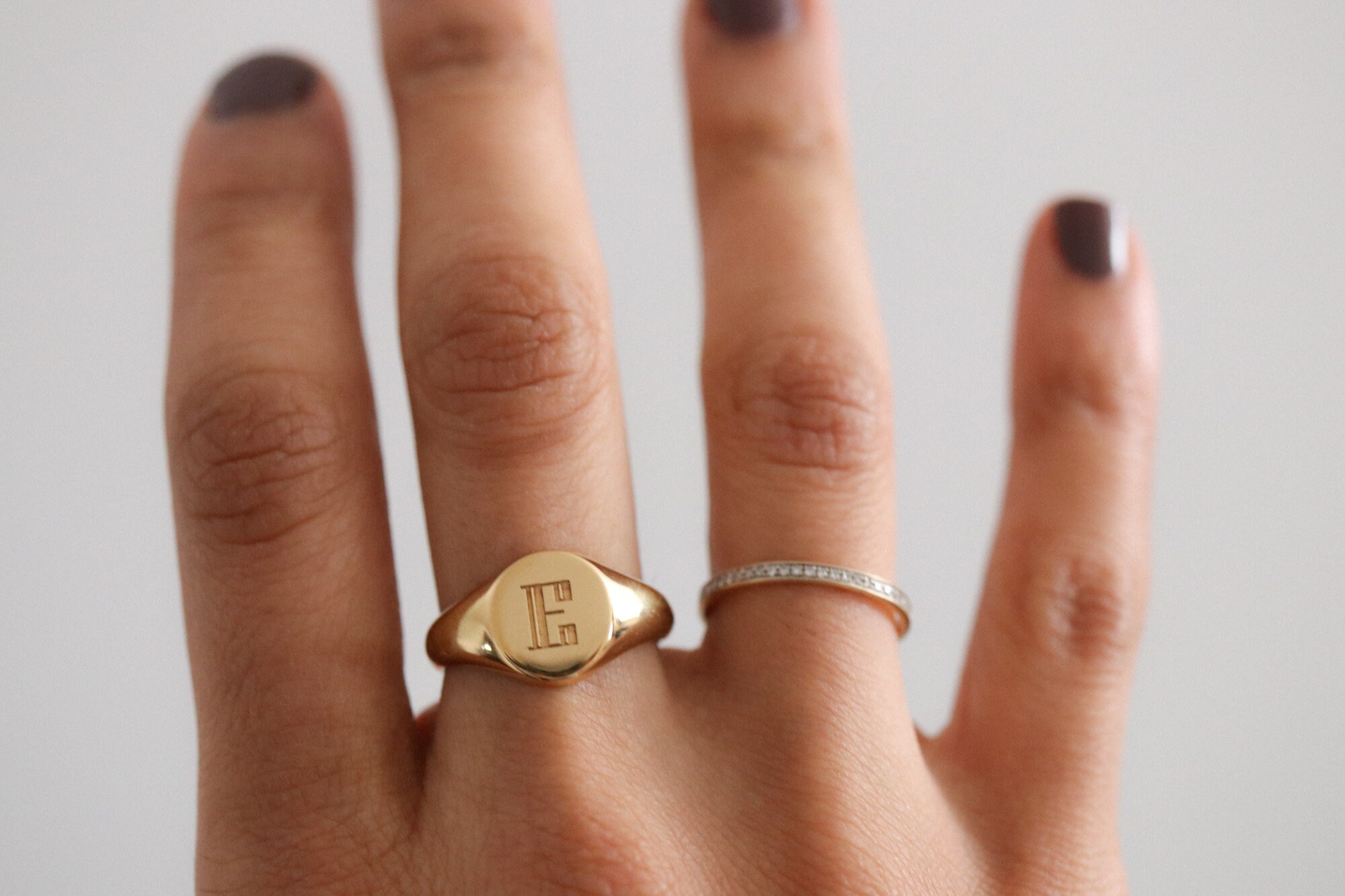 Personalized Signet Ring Statement Ring 