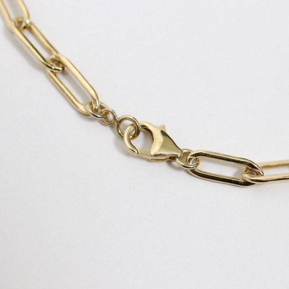 Rectangle Link Necklace - Large Link Necklace - Paperclip Chain - Thick Chain Necklace - Sterling Silver or 14K Gold Filled