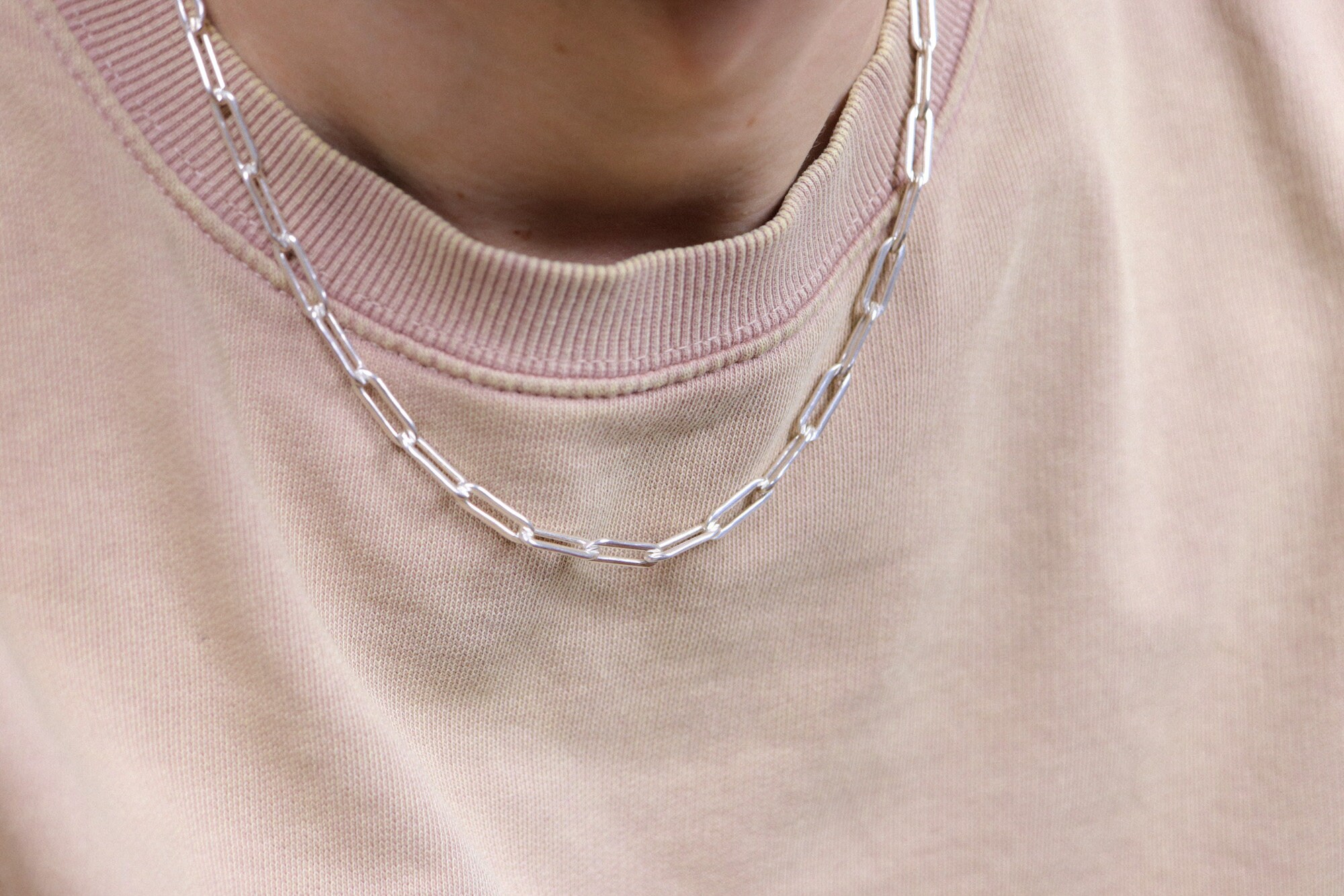 Men's Chain Necklace Paperclip Chain for Men 14k Gold Etsy