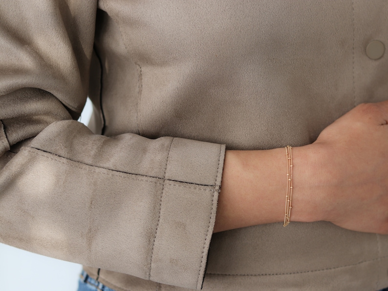 Dainty Gold Bracelet Beaded Bracelet Everyday Jewelry Etsy