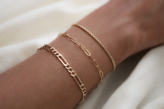 Stack Bracelet Gold Filled Bracelet Gold Chain Bracelet 