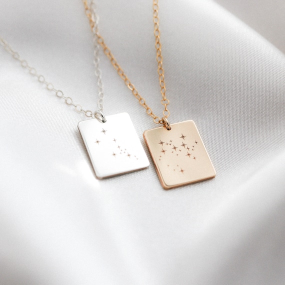 Zodiac Constellation Necklace Star Sign 
