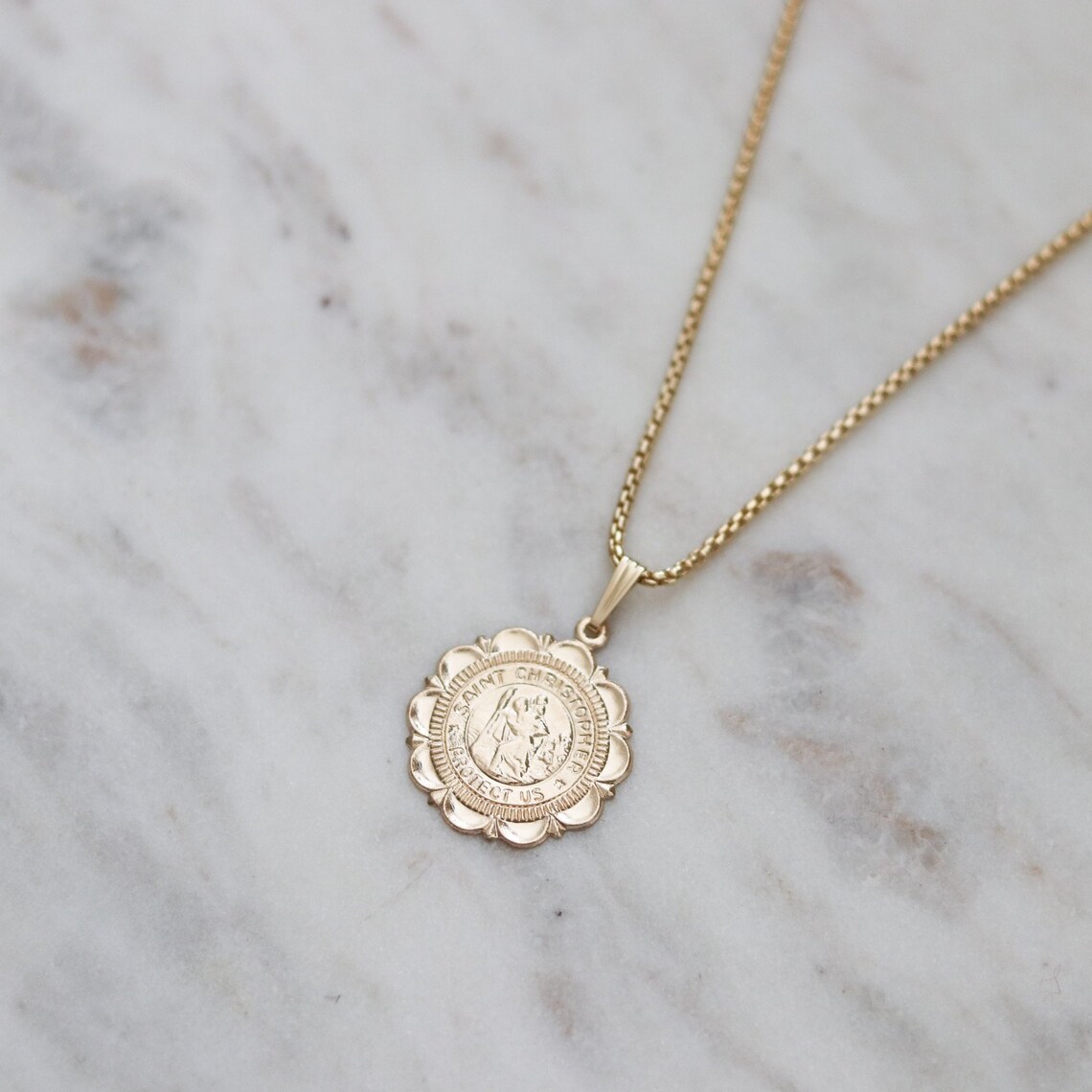 Mens Gold Neckace Gold Medallion Necklace Mens Pendant Etsy