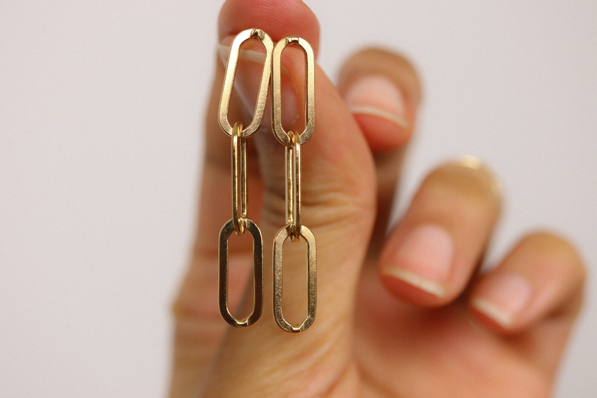 Chain Link Earrings 14k Gold Filled Earrings or Sterling Etsy