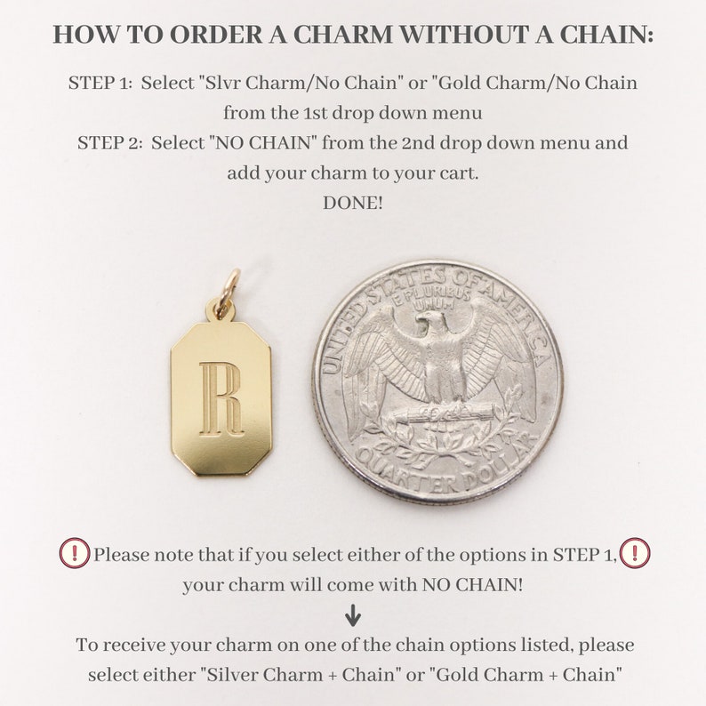 Engraved Tag Necklace Gold Filled Tag Charm Custom Initial Etsy