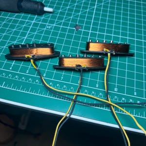 S. M. Wolk 1954 hand wound pickups for Strat style guitars. Custom set. .195” Magnet Diameter