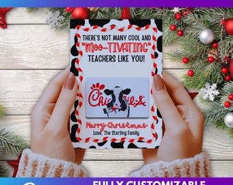 Chic Teacher Gift Card Holder, Teacher Appreciation Gift, Teacher Christmas Gift Card Holder, Instant Download