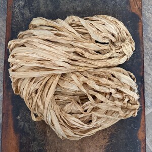 STRAW 5YD Seidenband, Journal Band, Hutband, Hutband, Hellgelb Band, shabby Seidenband, Hutband