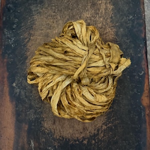 Cinta de seda reciclada CIBOLA 5d, cinta para diario, cinta desgastada, cinta para sombrerería, cinta amarilla, cinta de seda amarilla dorada, cinta dorada granulada