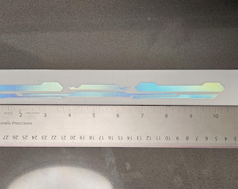 Holographic Cyberpunk Tech Lines Vinyl Decal