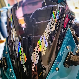 Adesivo olografico in vinile Cyberpunk Tech