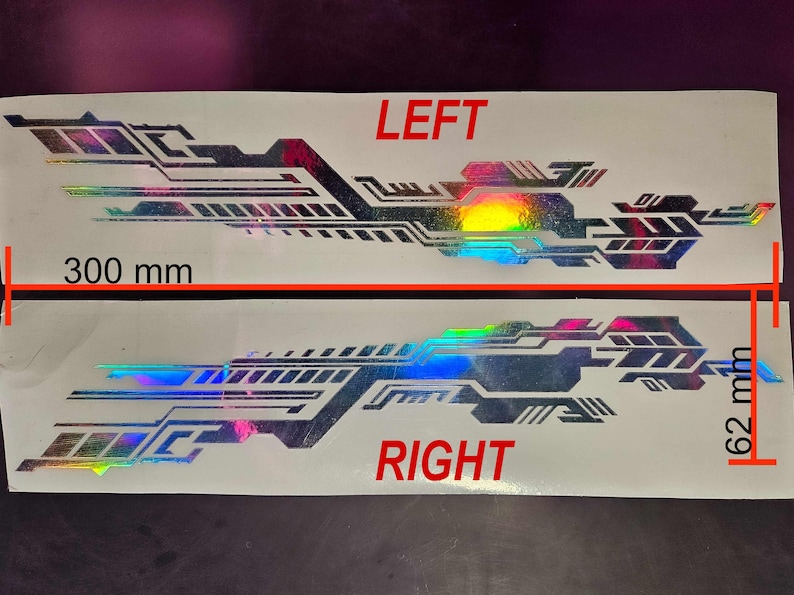 Cyberpunk Tech Sticker Holographic Vinyl Decal - Etsy