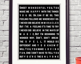 Fleetwood Mac You Make Loving Fun Valentine's Gift Under 10 Dollars Xmas Song Lyric Art Anniversary Engagement Wedding Girlfriend Boyfriend