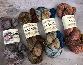 Yarn Destash | Ash & Bumble Sock Set -80/20