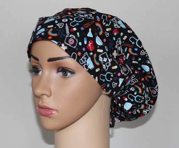 Scrub Hat Surgical Cap Women's Euro OR 