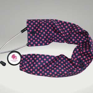 Polka Dot Stethoscope Cover, Hot Pink Stethoscope Jacket, Nurse Gifts, Med Student Gift