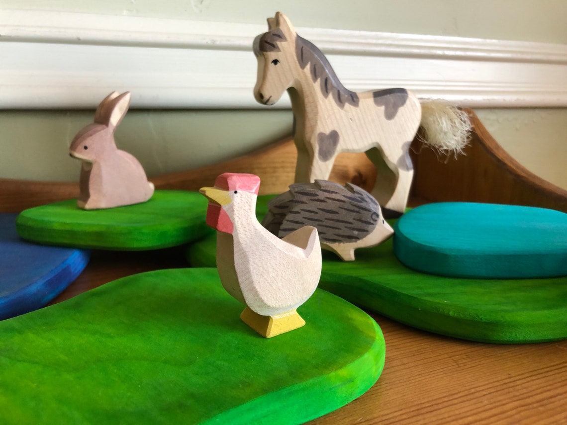 Wooden Meadow Playscape 3 Piece Grass Small World Play Etsy