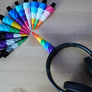 Rainbow Striped Unicorn Horn | Fantasy Cosplay | Pegasus | Mythical Creatures | Pansexual | Bisexual | Trans