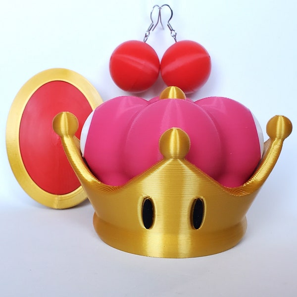 Bandeau booette couronne | Ensemble de cosplay | Couronne princesse Boo | Couronne Bowsette