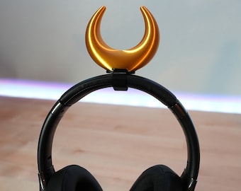 Celestial Moon for Headphones | Crescent Moon Headset Accessory | Witchy cosplay | Lunar Luna Moon | Office Costume