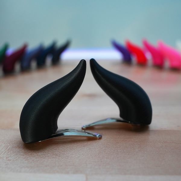 Clip on Demon Horns | Cosplay Horns | Costume Horns | Devil Horns