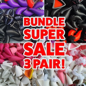 Blemish bundle Super Sale (3 pair pack)| Massive Discount | Costume Cat Ears | Devil Demon | Horns for Headphones Headset | Streamer