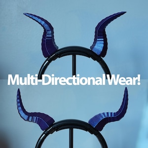 Chifres de dragão retorcidos para fones de ouvido | Chifres de cosplay | Chifres de fantasia | Chifres de diabo
