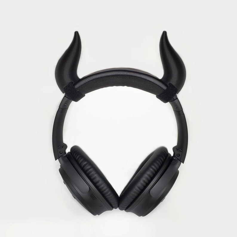 Black Demon Horns for Headphones Cosplay Horns Costume Etsy Ireland