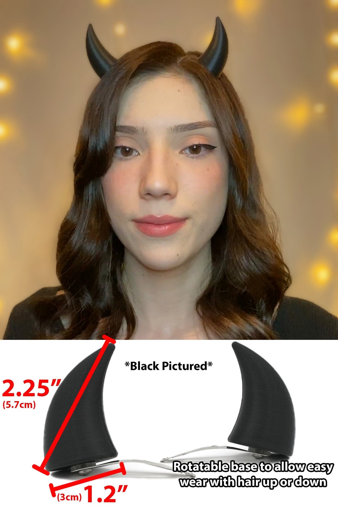 Devil Clip on Horns Devil Horns Cosplay Horns Costume Horns Demon Horns