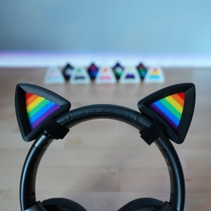 Pride Flag Cat Ears | Rainbow Cat Ears | Colorful Cat Ears | Pansexual | Bisexual | Trans