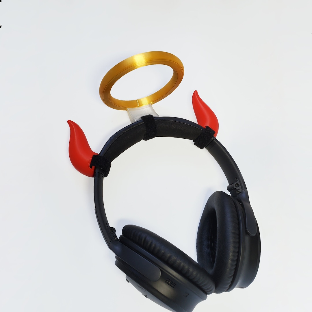 Halo and Horns for Headphones Cosplay Angel Costume Halo Etsy