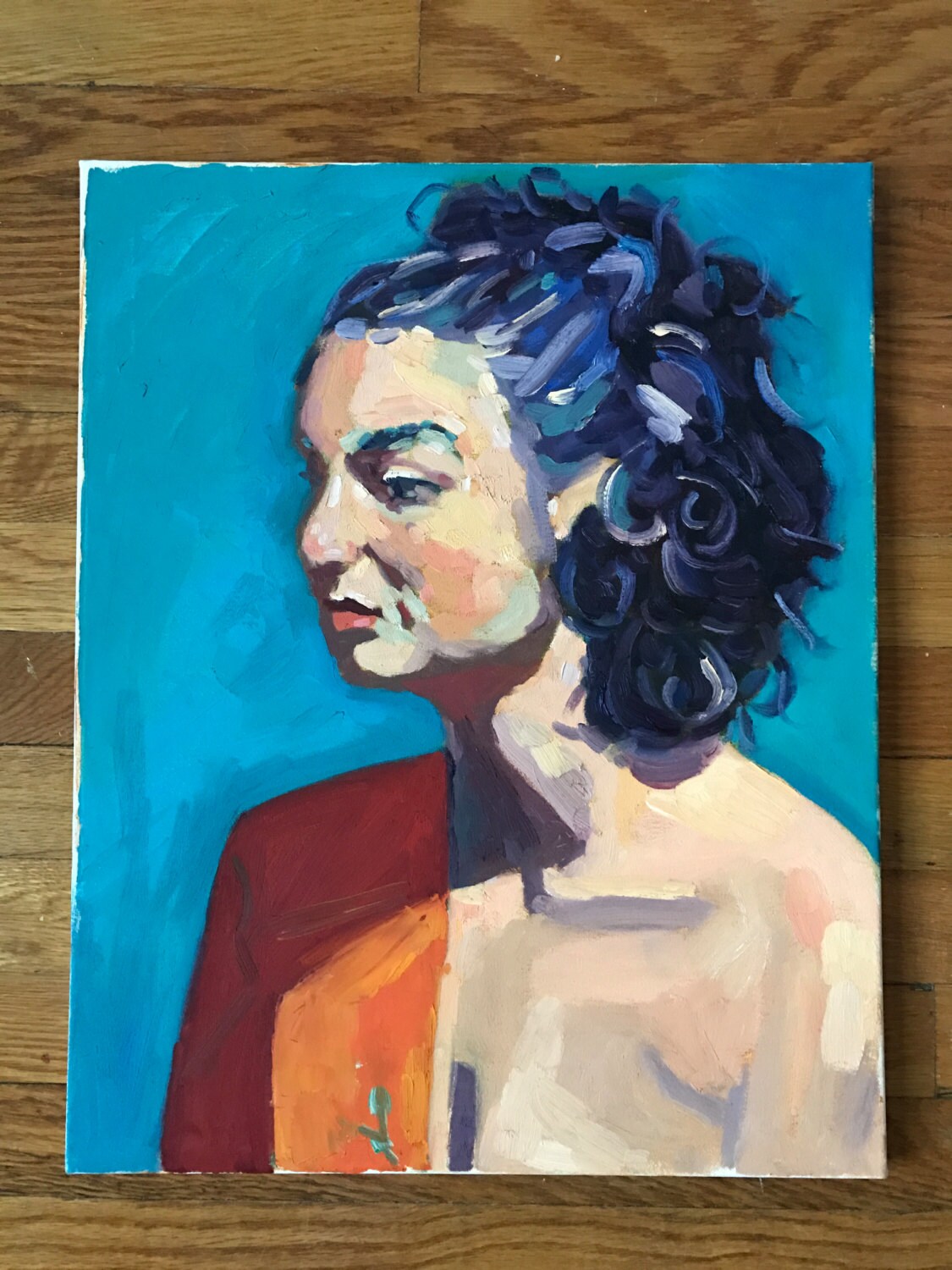 Original Portrait Oil Painting Woman Female Life Painting - Etsy