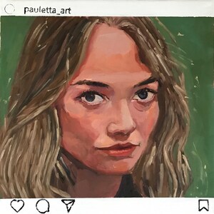 People of Instagram Project Figurative Painting Portrait Allaprima Oil on Canvas Original Art @livypoulin FREE USA SHIPPING