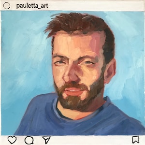 People of Instagram Project Figurative Painting Portrait Allaprima Oil on Canvas Original Art @javierpeca FREE USA SHIPPING