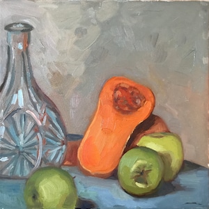 Still Life Painting, Original Oil Painting, Figurative painting Oil on canvas, food art, vegetable painting, allaprima artist